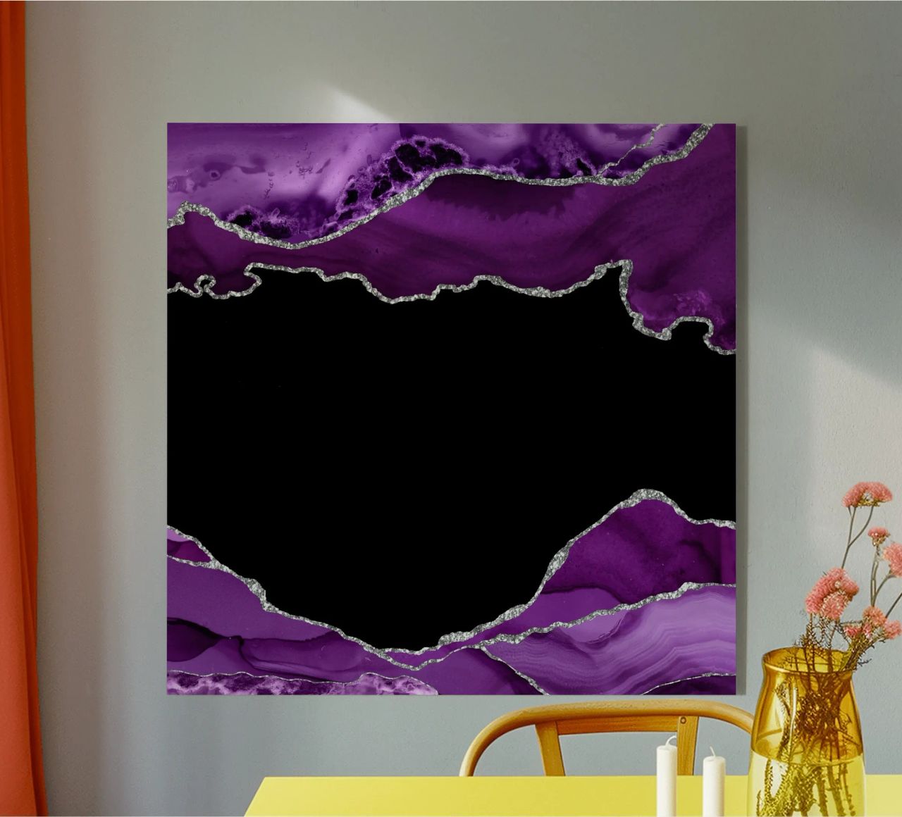 Agata viola e argento Texture 03 plexiglass da Gemstone Textures