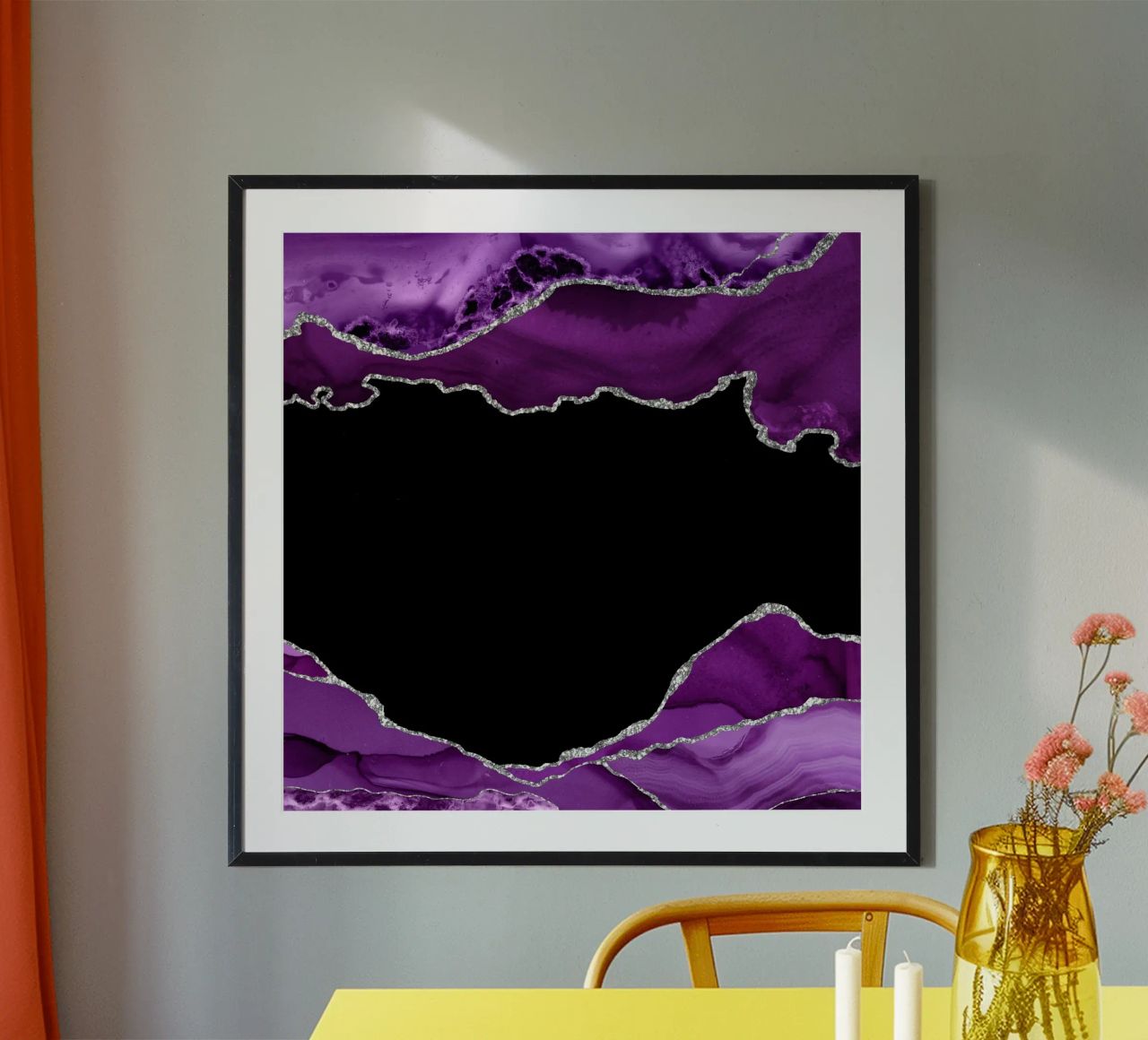 Agata viola e argento Texture 03 poster da Gemstone Textures