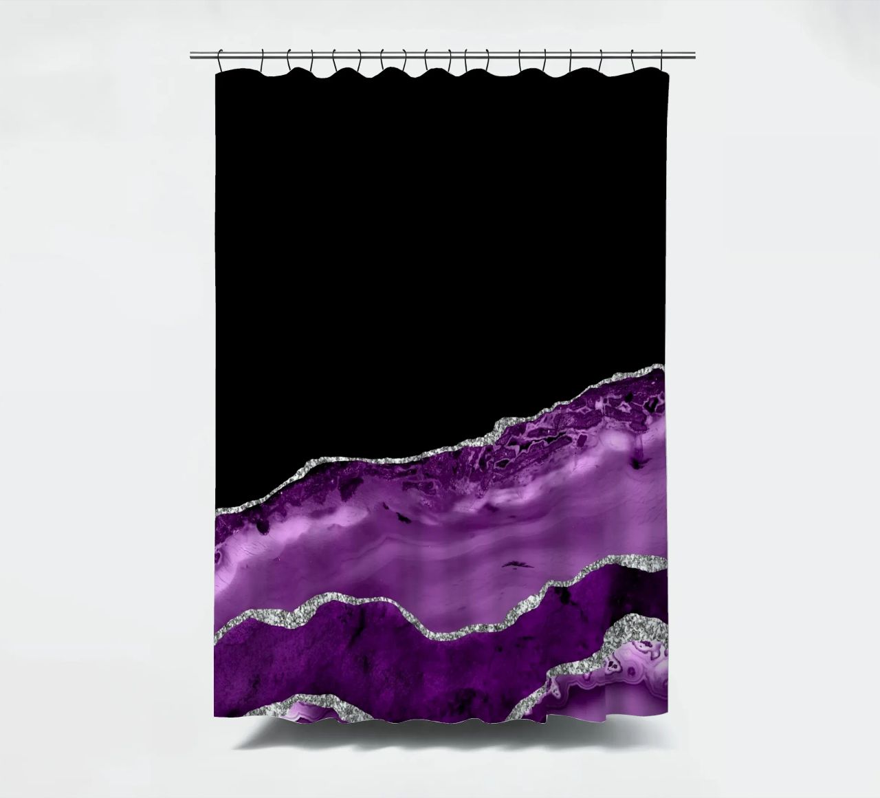 Agata viola e argento Texture 04 tenda da doccia da Gemstone Textures