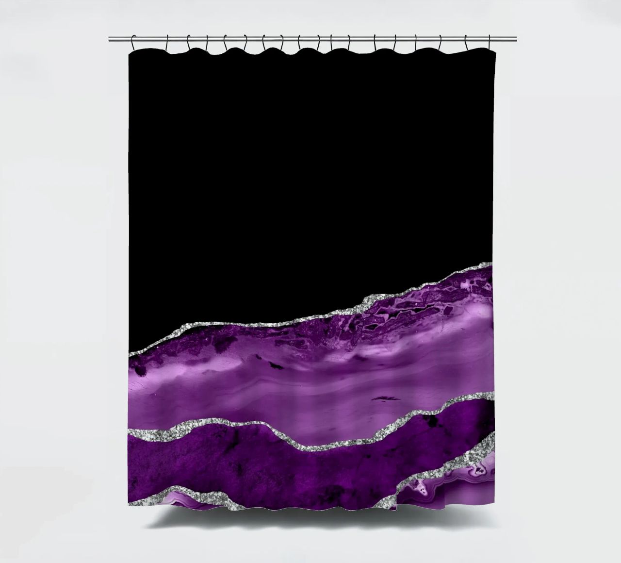 Agata viola e argento Texture 04 tenda da doccia da Gemstone Textures