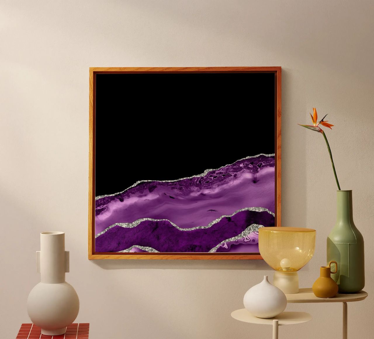 Agata viola e argento Texture 04 plexiglass da Gemstone Textures