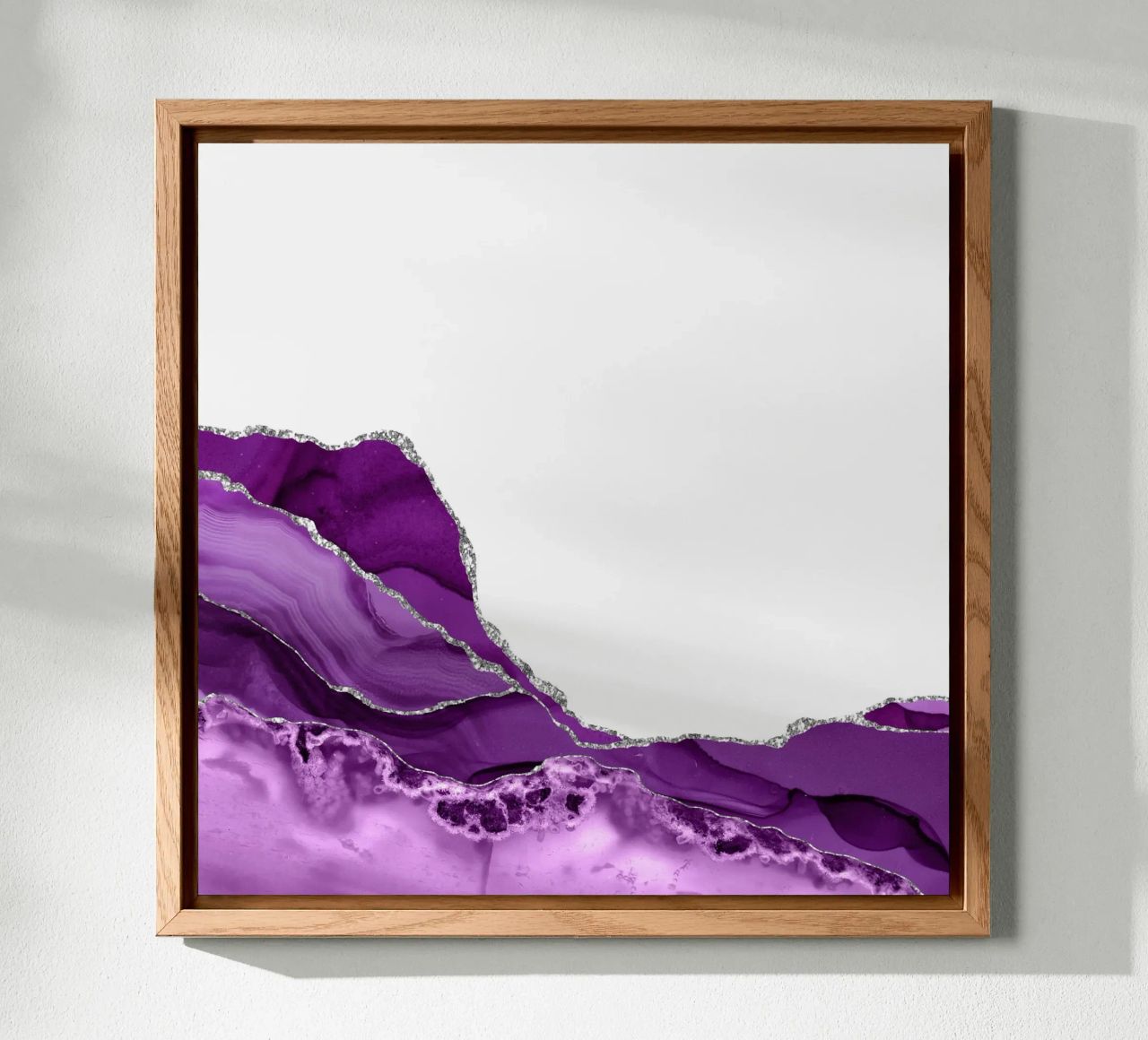Agata viola e argento Texture 05 alluminio dibond da Gemstone Textures