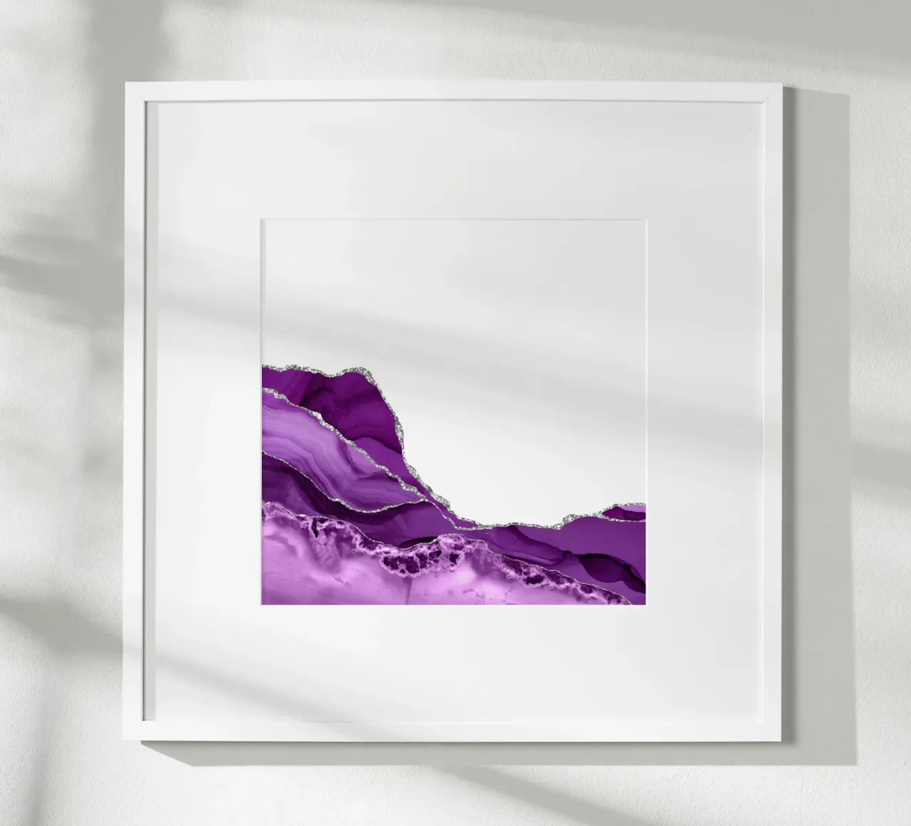Lila & Silber Achat Textur 05 Poster von Gemstone Textures