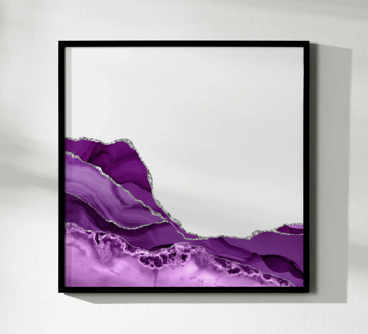 Lila & Silber Achat Textur 05 Poster von Gemstone Textures