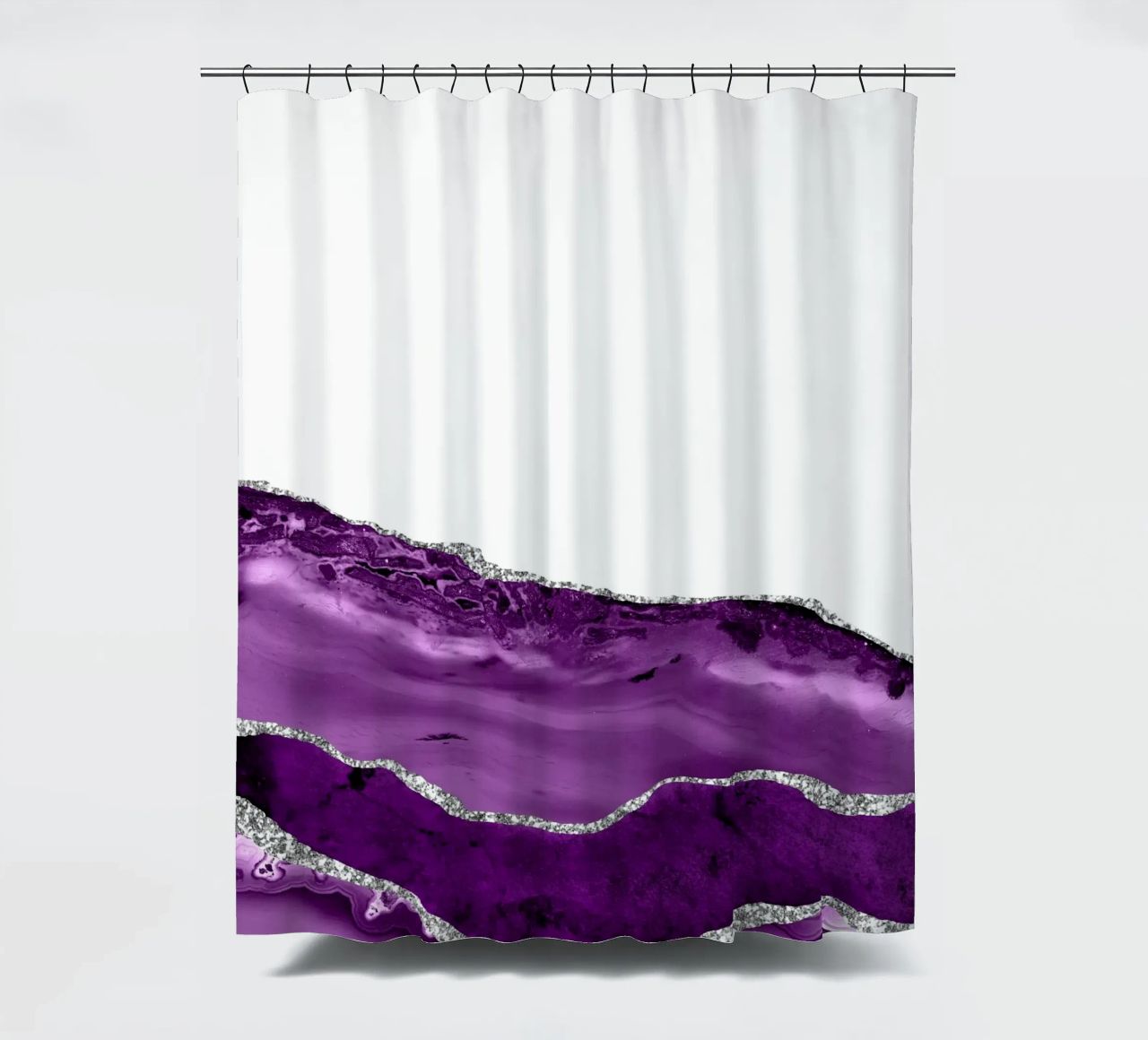 Agata viola e argento Texture 06 tenda da doccia da Gemstone Textures