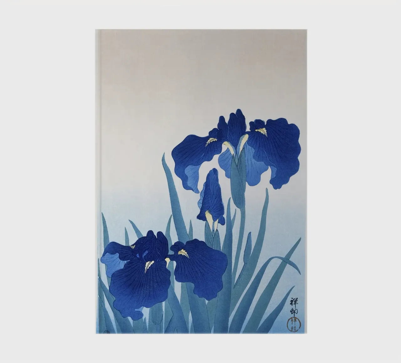 Irisblüten 1925 von Ohara Koson Notizbuch von Pretty Flowers Vintage Botanicals