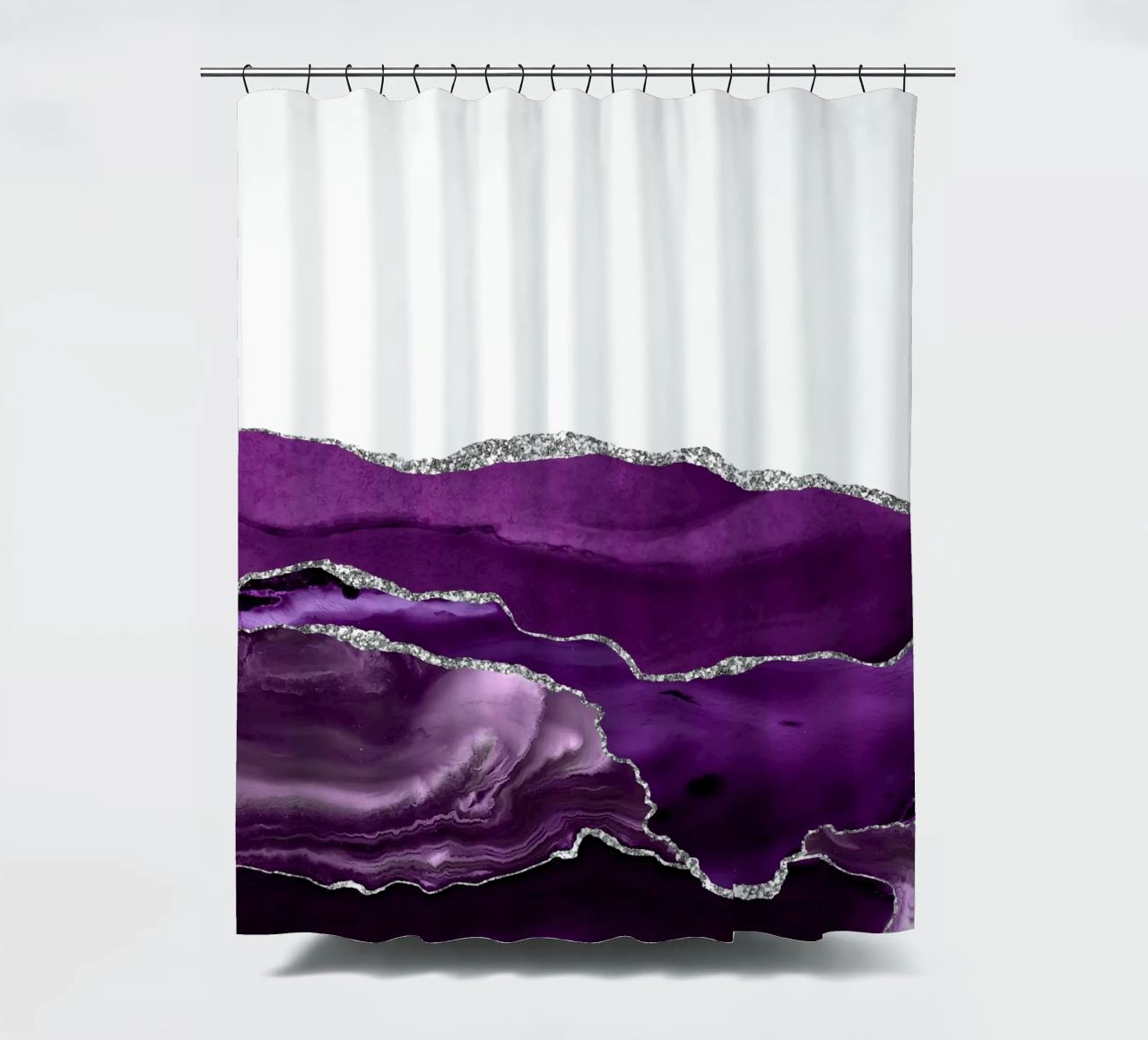 Agata viola e argento Texture 07 tenda da doccia da Gemstone Textures