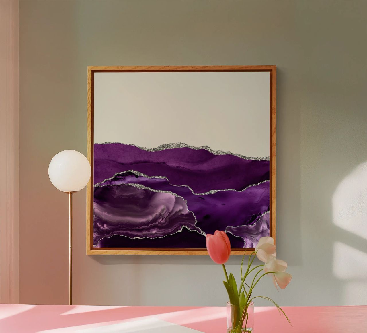 Agata viola e argento Texture 07 plexiglass da Gemstone Textures