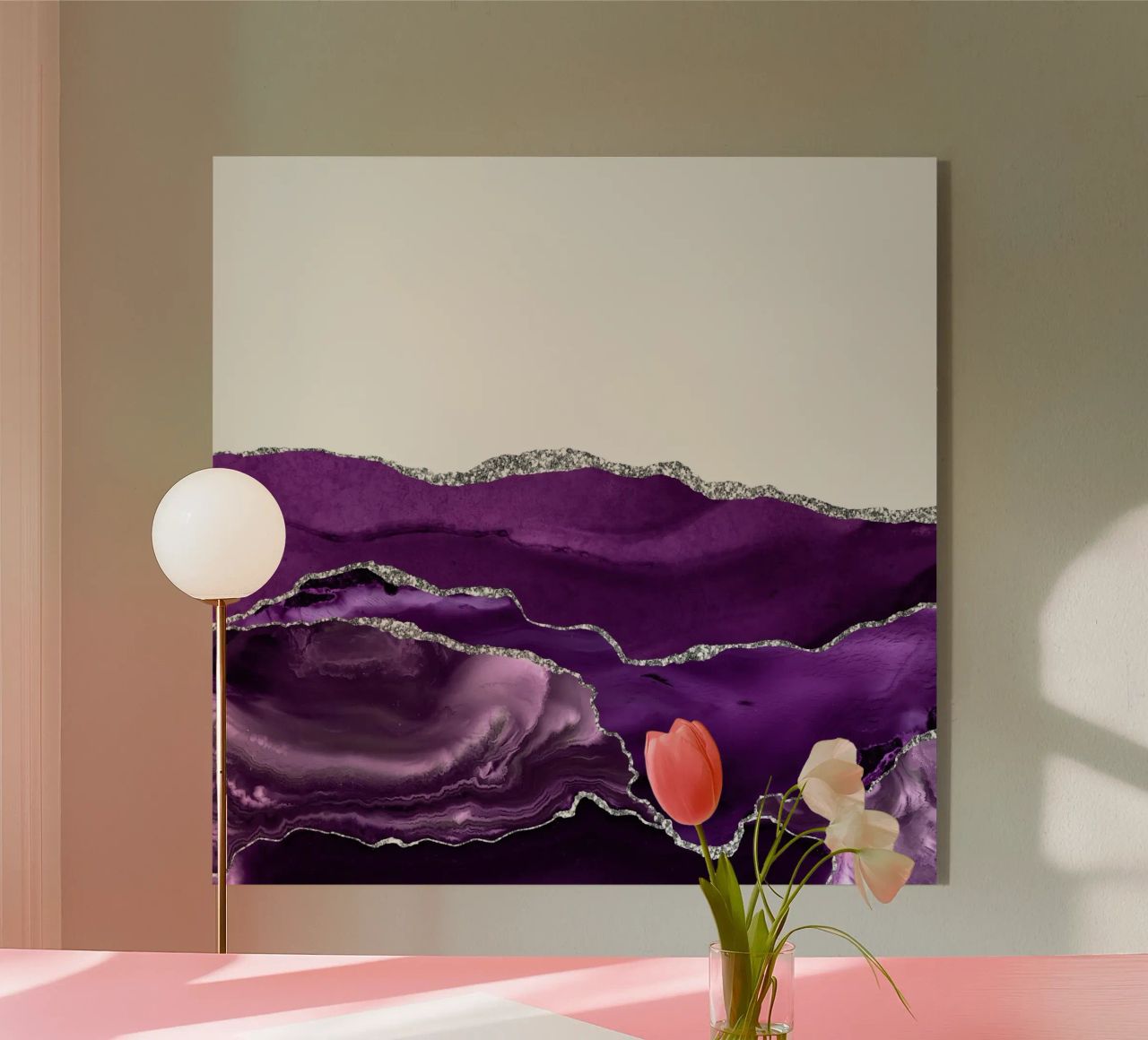 Agata viola e argento Texture 07 plexiglass da Gemstone Textures
