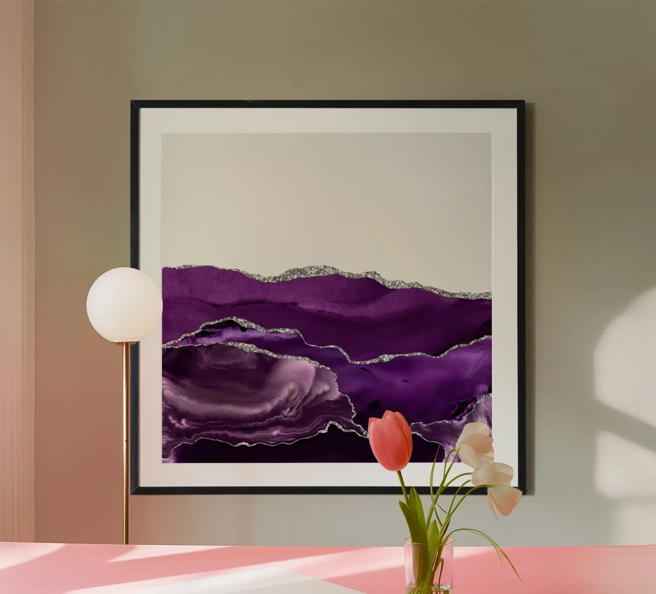 Agate violette et argentée Texture 07 hahnemühle de Gemstone Textures