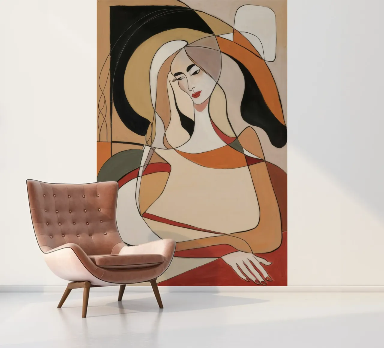 Abstracte reflectie fotobehang van Crimson Whisper