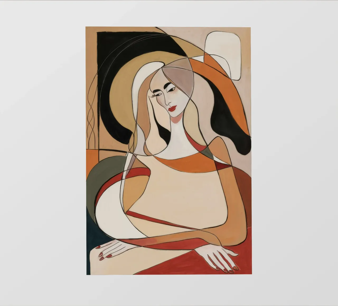 Abstracte reflectie fotobehang van Crimson Whisper