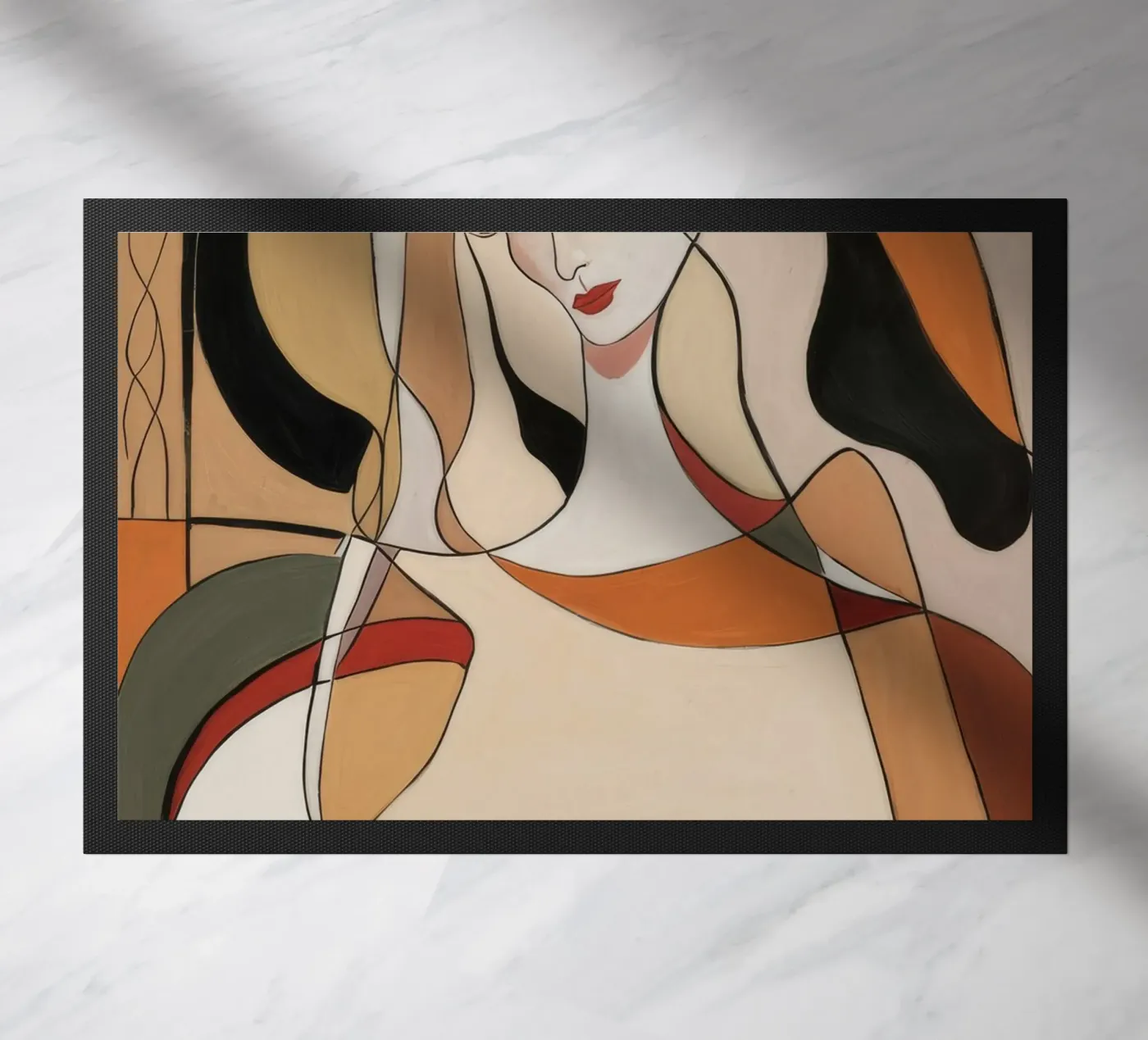 Abstract Reflection deurmat van Crimson Whisper