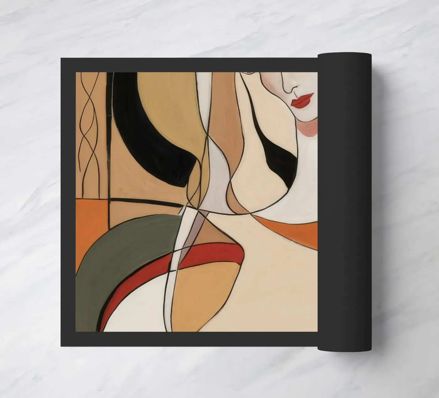 Abstract Reflection deurmat van Crimson Whisper