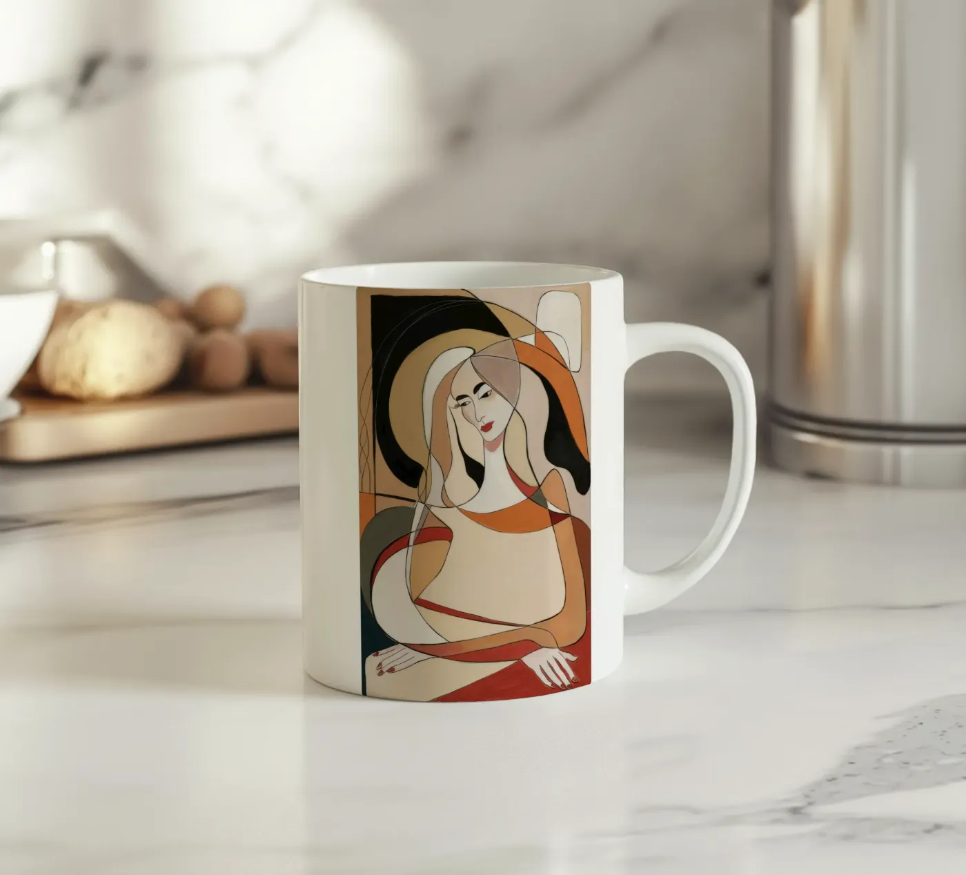 Abstract Reflection ceramic mug by Crimson Whisper
