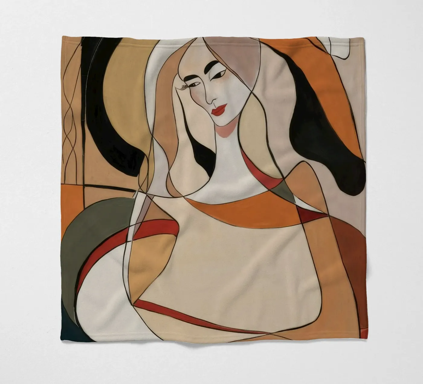 Abstract Reflection fleecedeken van Crimson Whisper