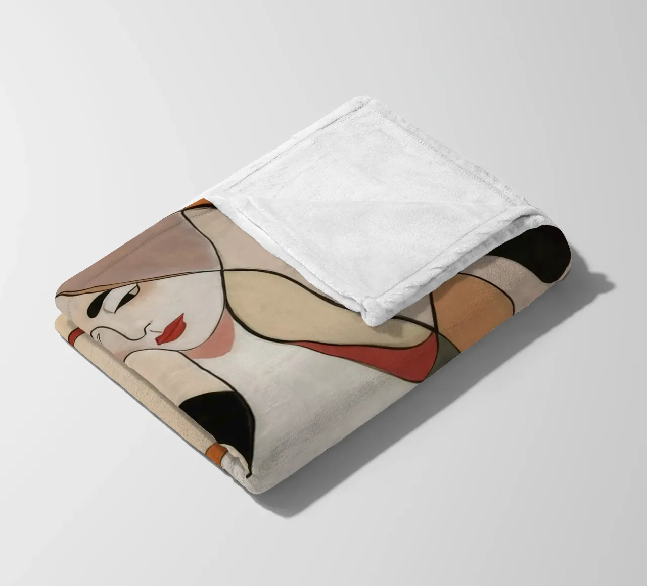 Abstrakte Reflexion Fleecedecke von Crimson Whisper