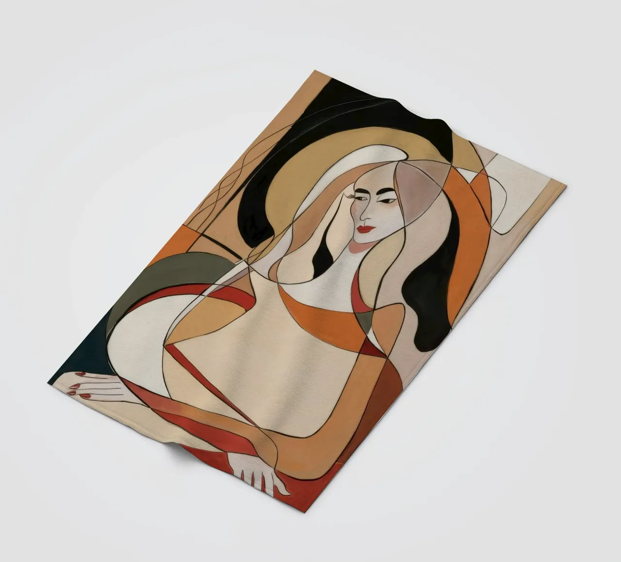 Abstract Reflection fleece blanket by Crimson Whisper