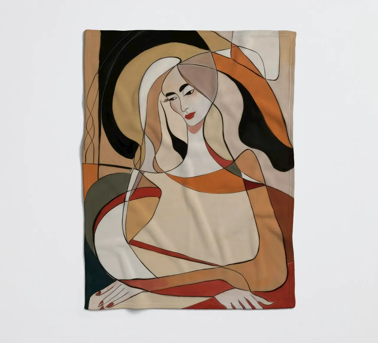 Abstract Reflection fleece blanket by Crimson Whisper