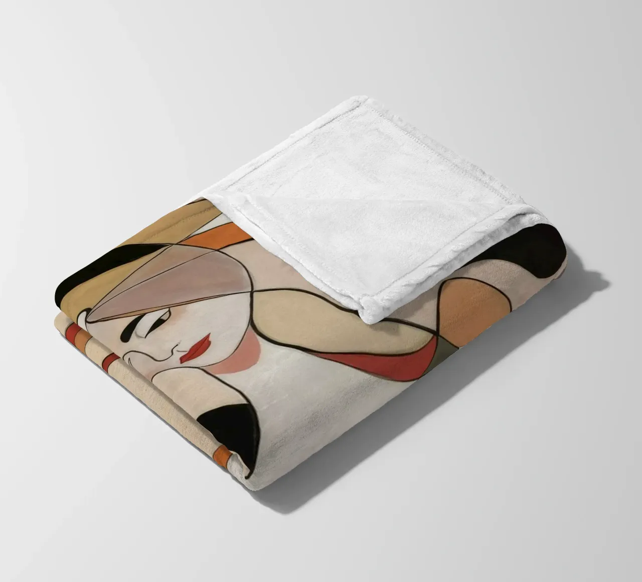 Abstrakte Reflexion Fleecedecke von Crimson Whisper