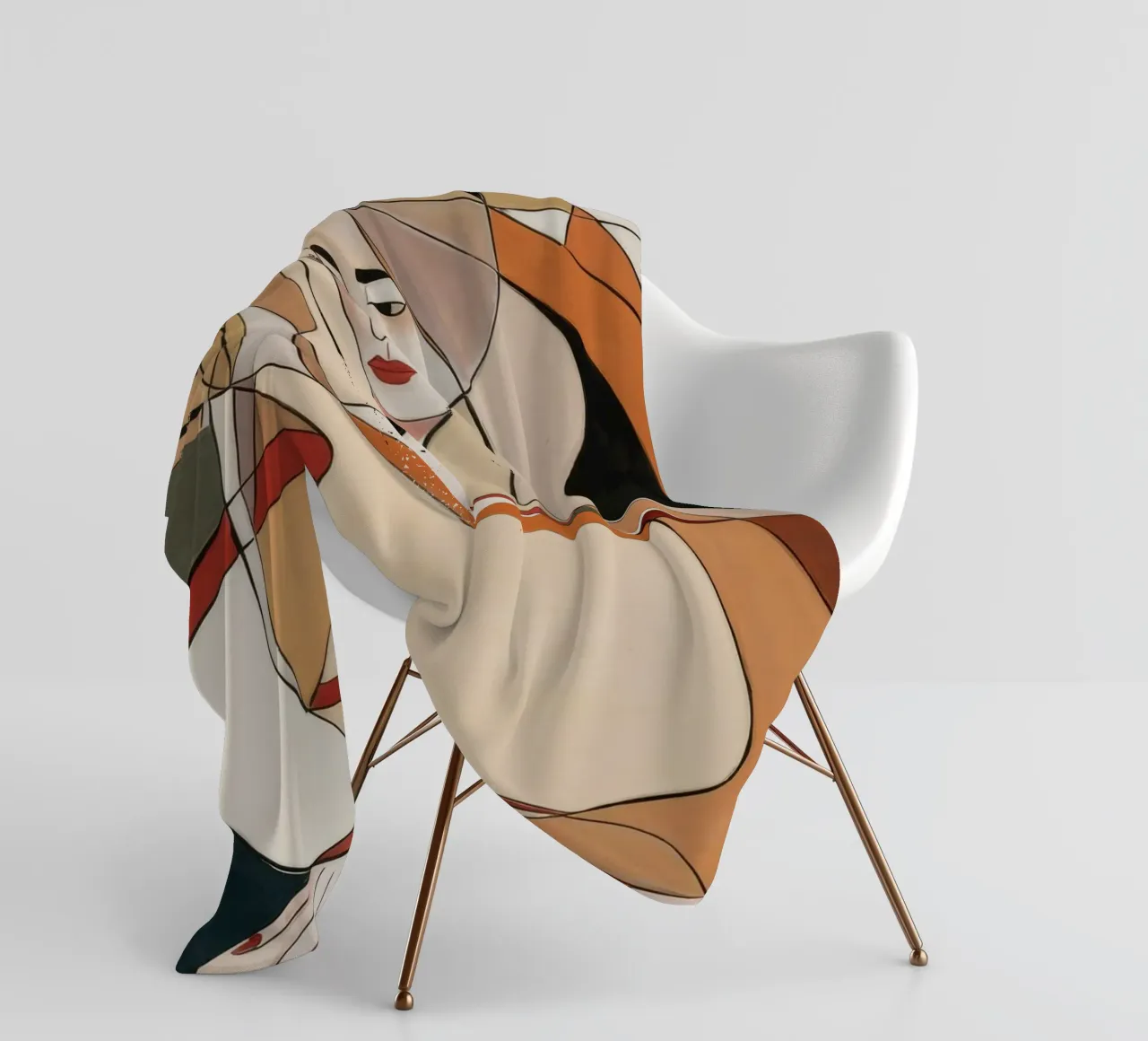 Abstrakte Reflexion Fleecedecke von Crimson Whisper