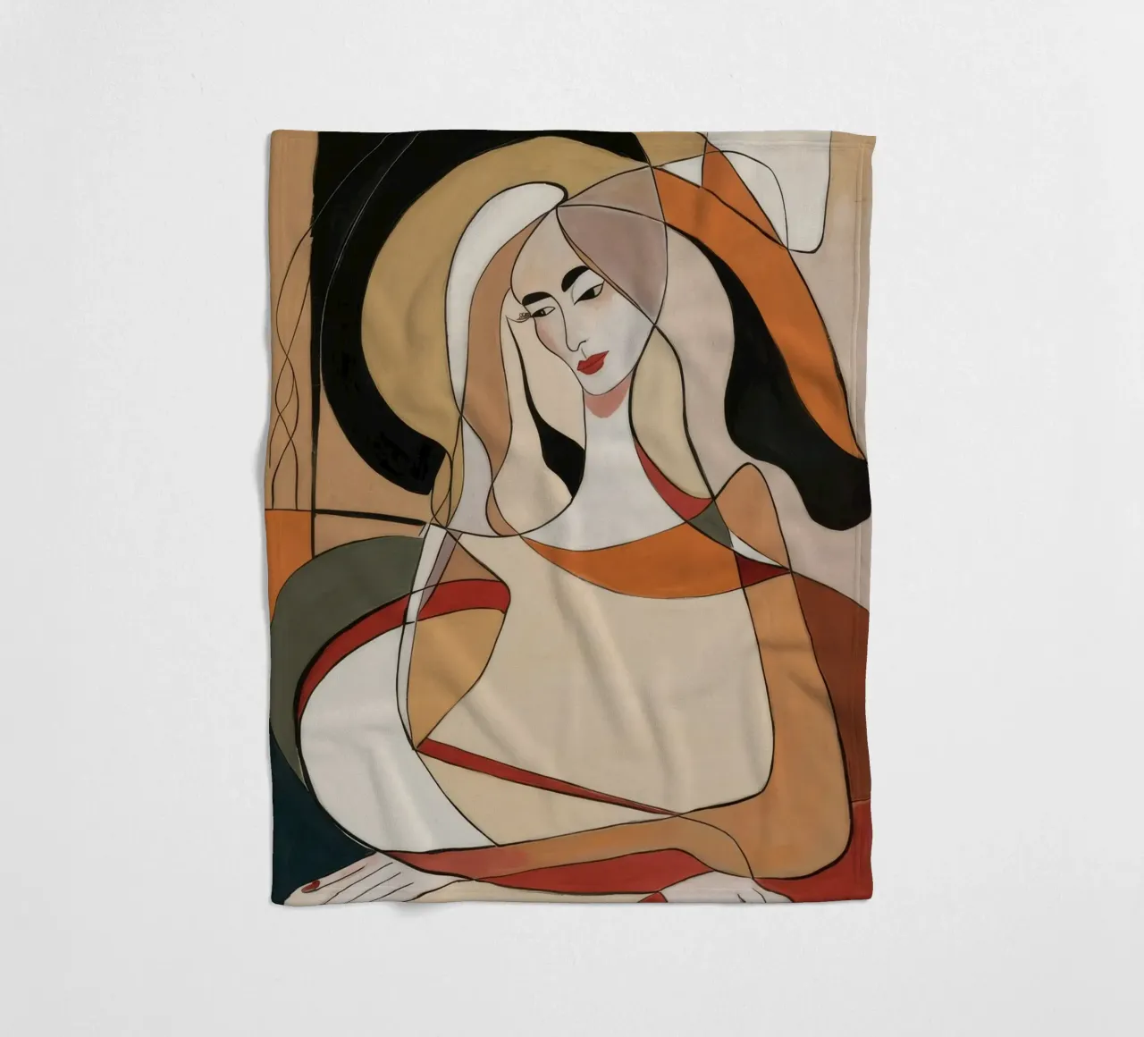 Abstrakte Reflexion Fleecedecke von Crimson Whisper