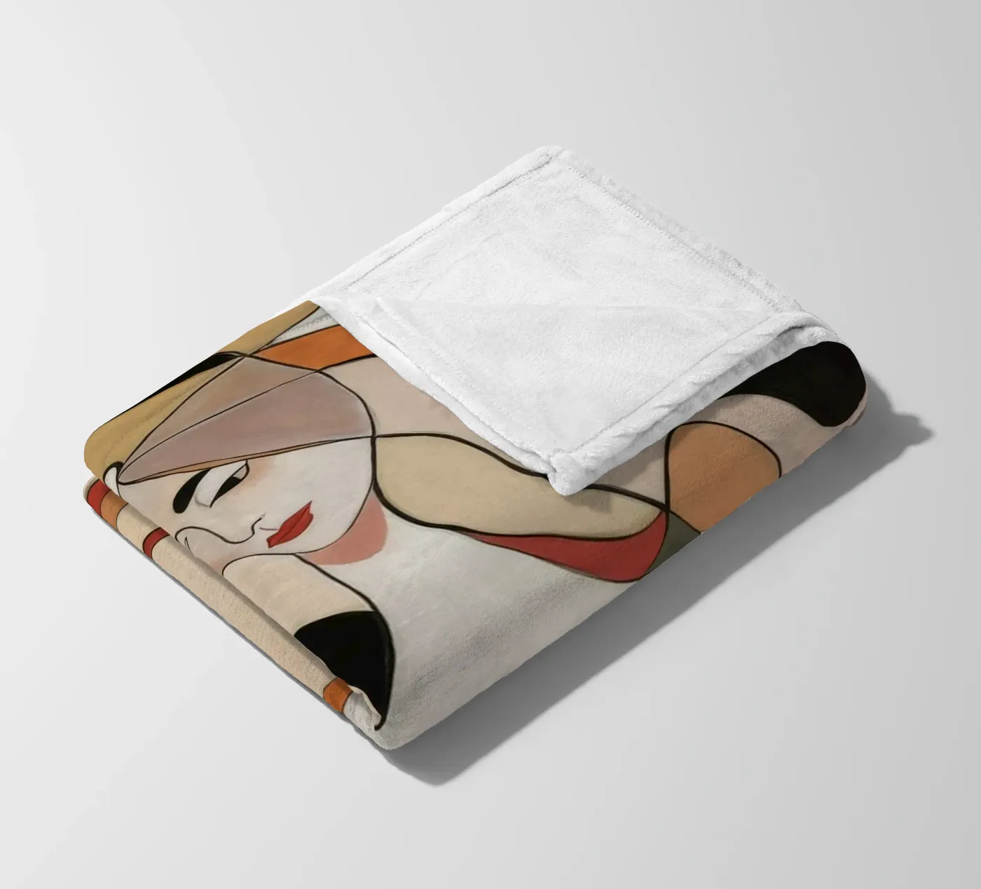 Abstract Reflection fleecedeken van Crimson Whisper