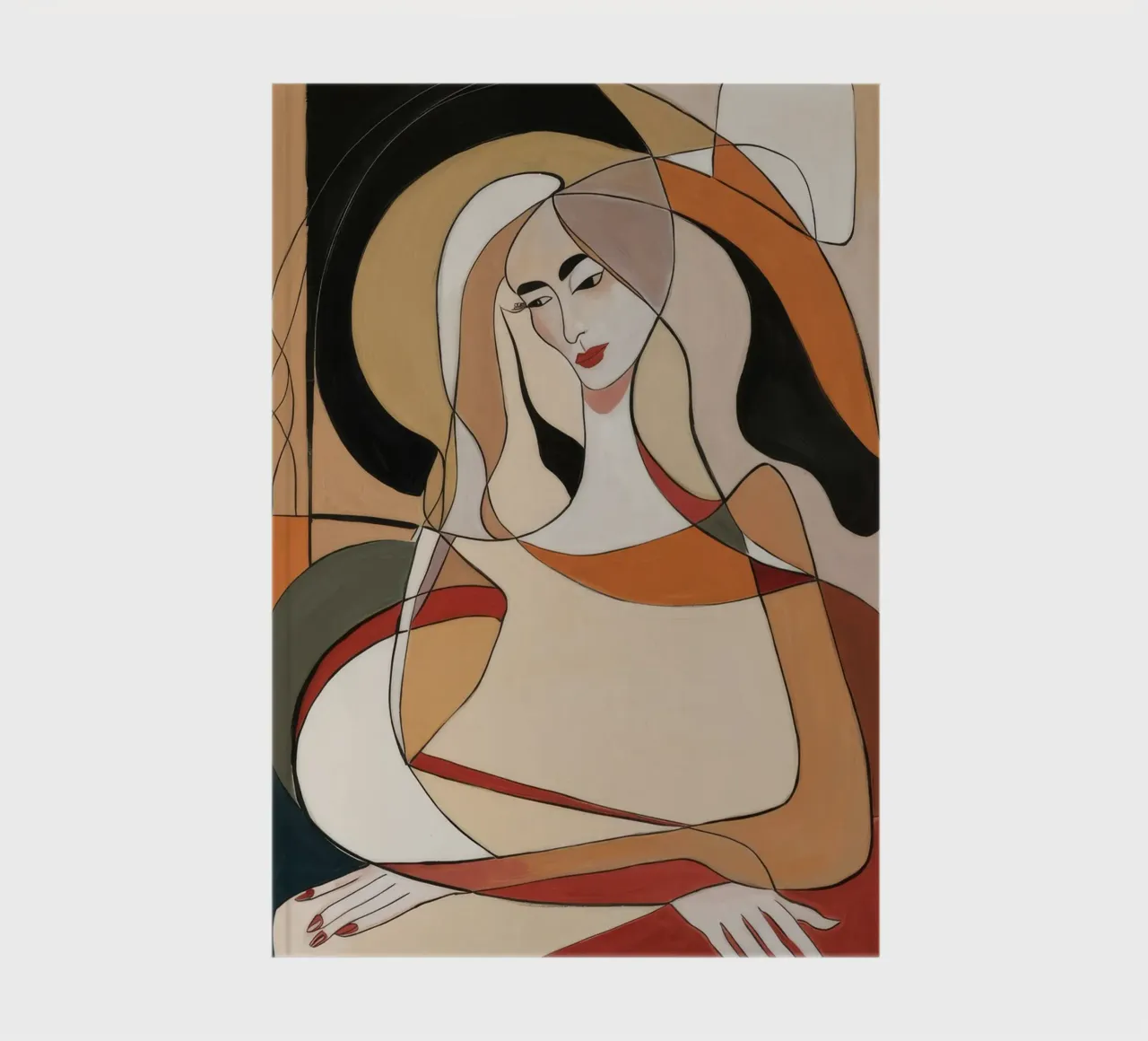 Abstract Reflection notebook by Crimson Whisper