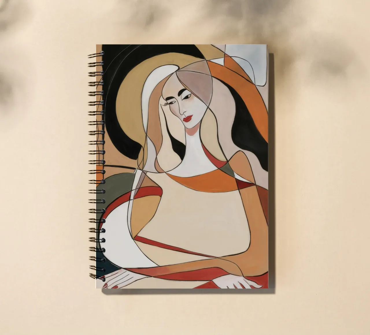 Abstract Reflection spiral notebook by Crimson Whisper