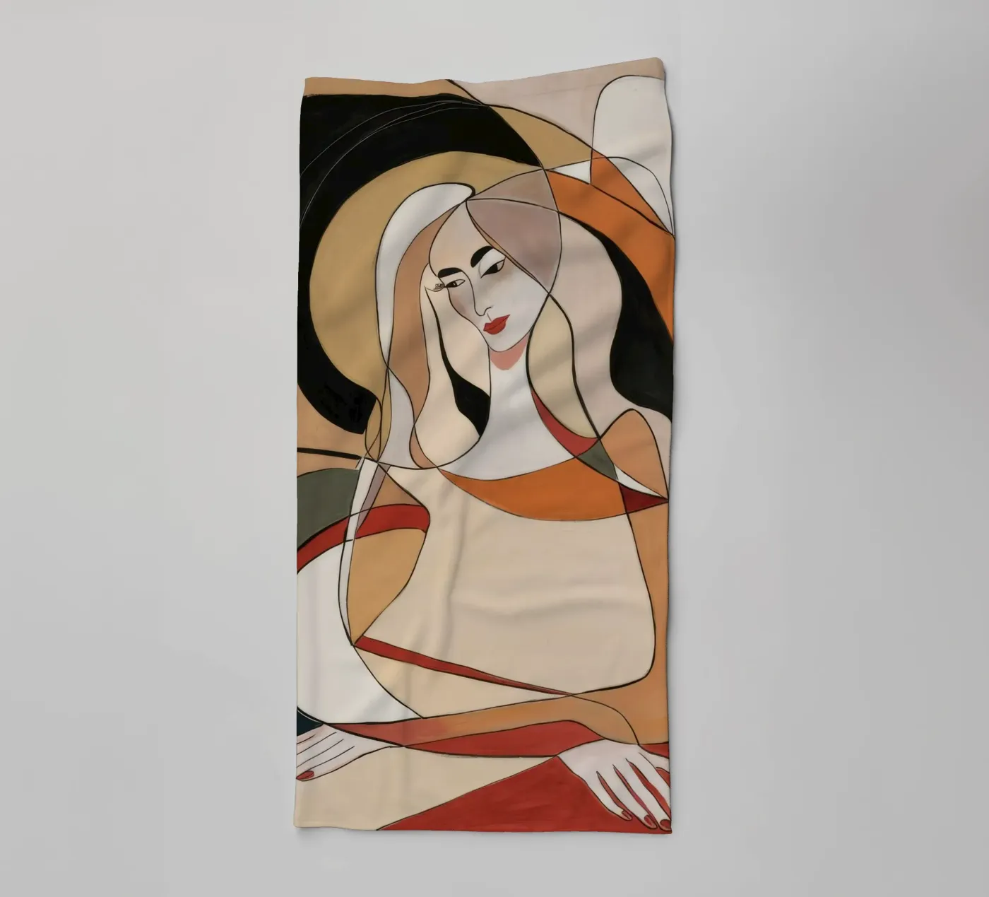 Abstract Reflection towel by Crimson Whisper
