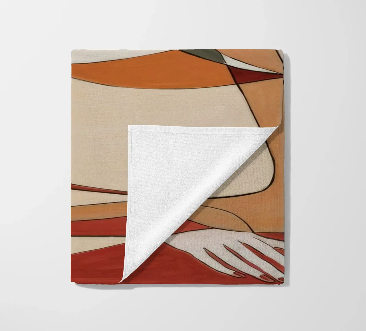 Abstracte reflectie strandhanddoek van Crimson Whisper