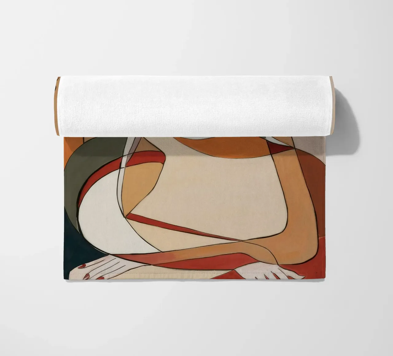 Abstracte reflectie strandhanddoek van Crimson Whisper