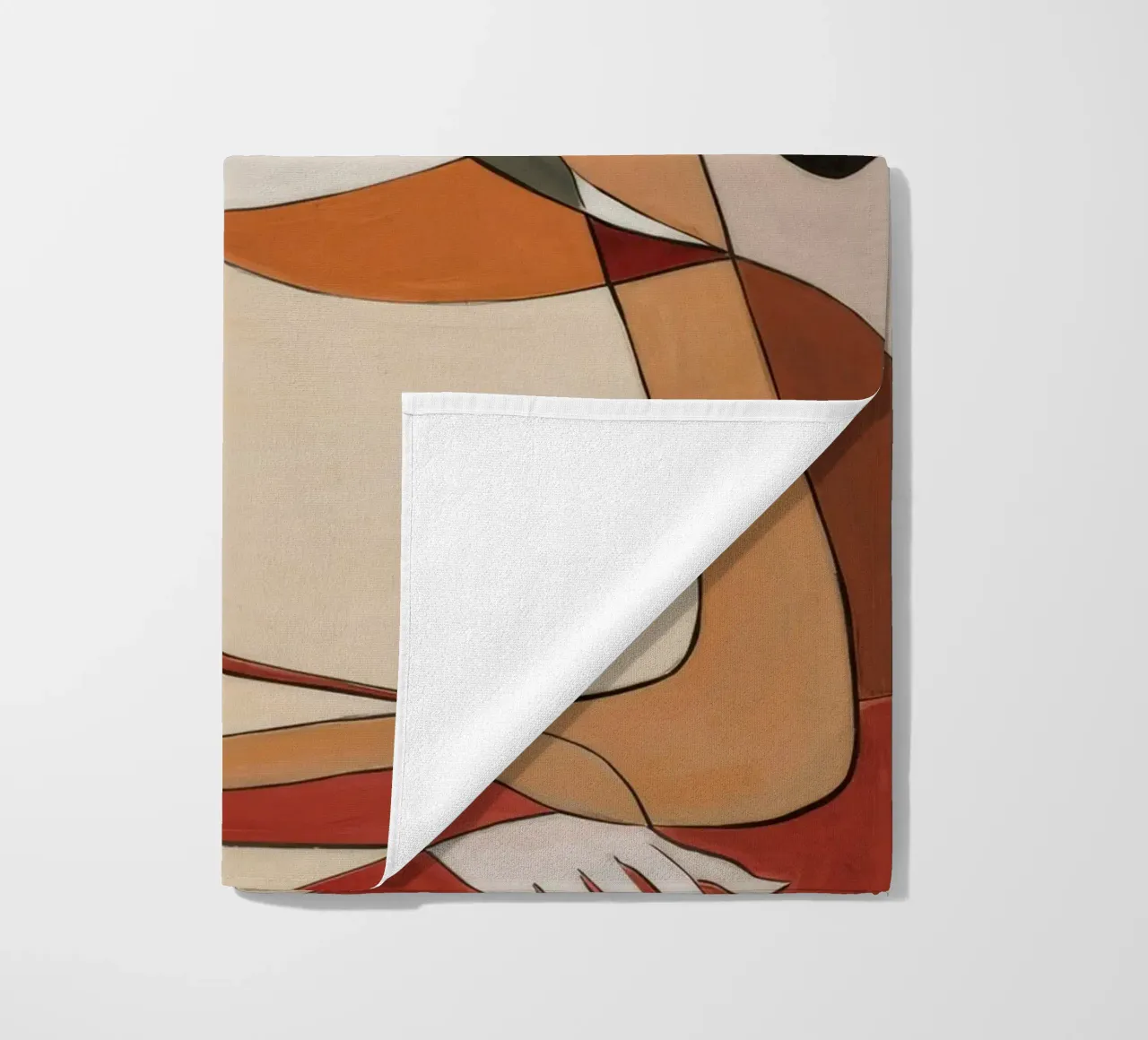 Abstracte reflectie strandhanddoek van Crimson Whisper