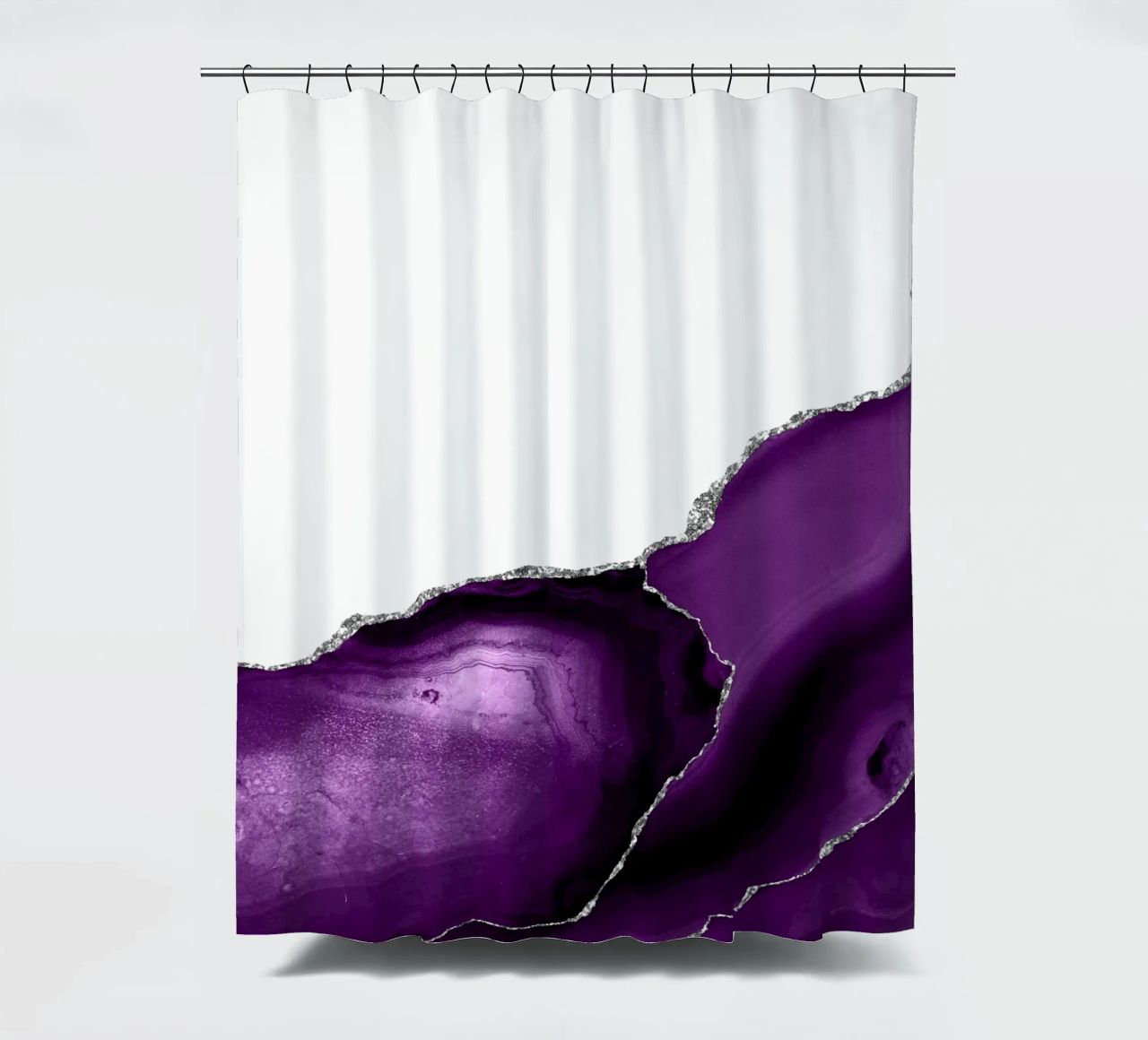 Agata viola e argento Texture 08 tenda da doccia da Gemstone Textures