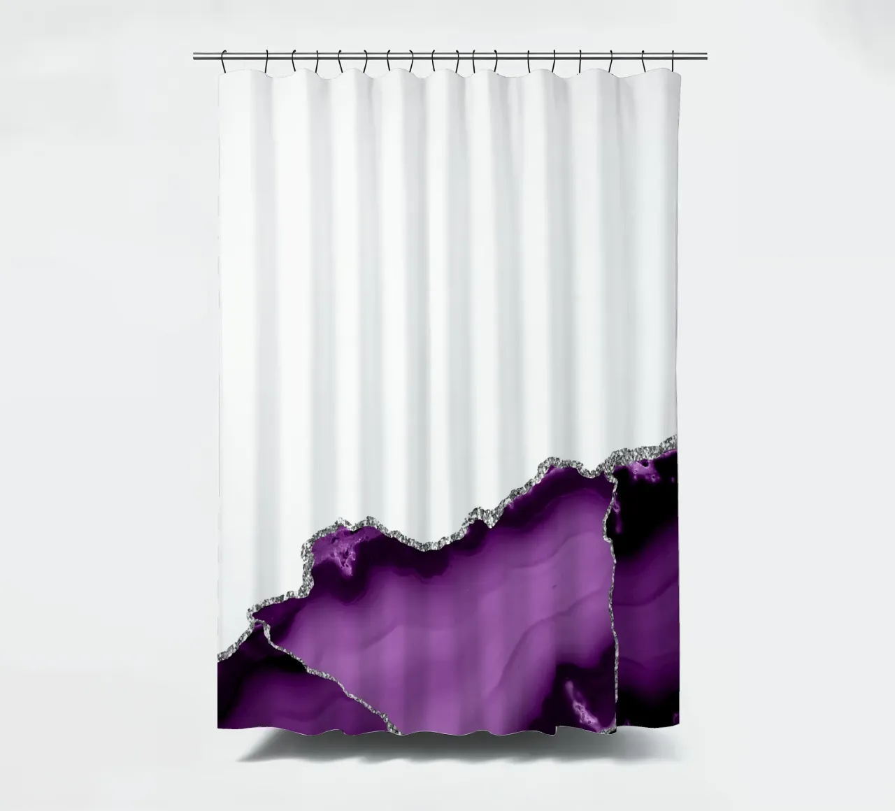 Paars & Zilver Agaat Textuur 09 douchegordijn van Gemstone Textures