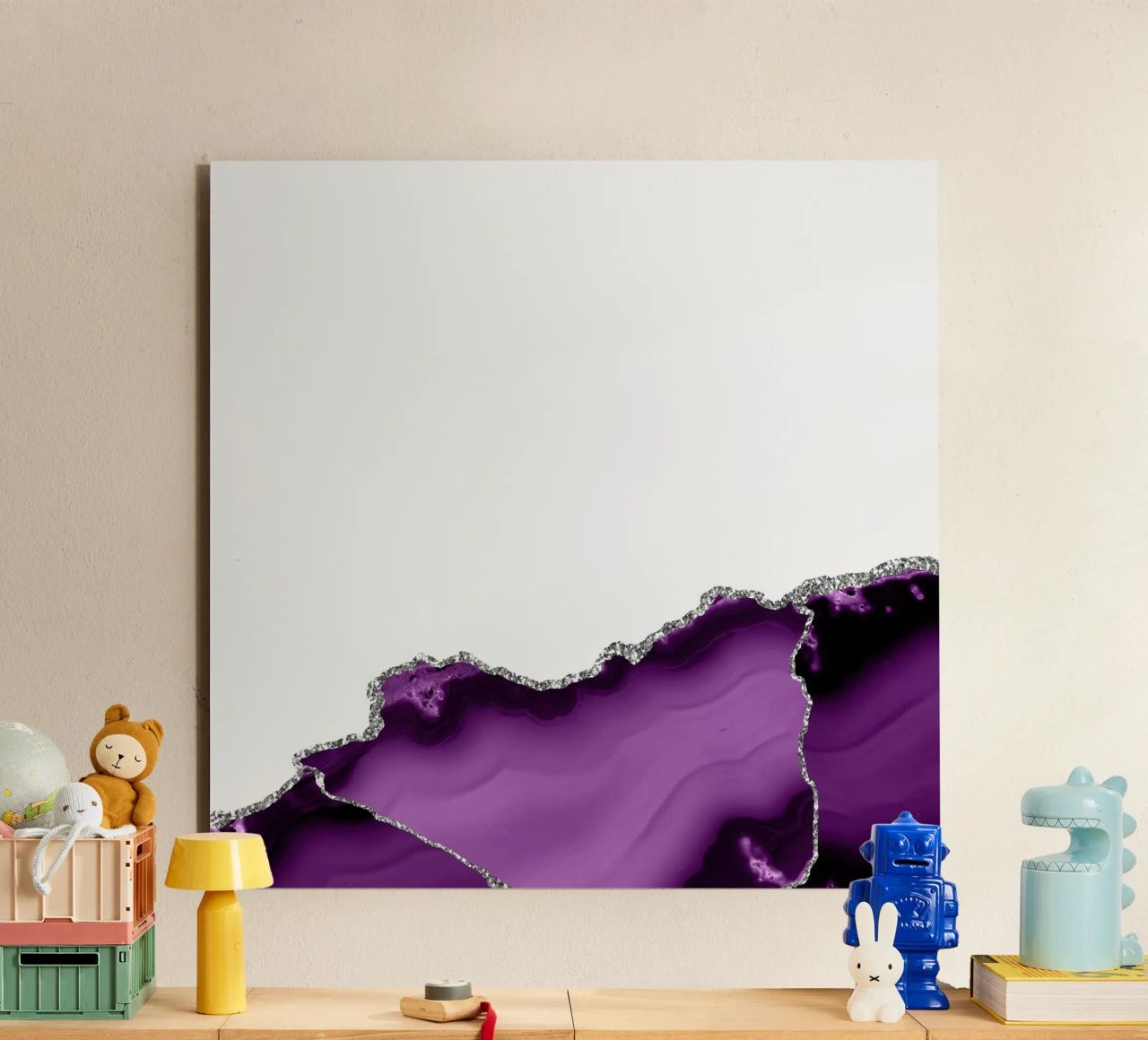 Agata viola e argento Texture 09 alluminio dibond da Gemstone Textures
