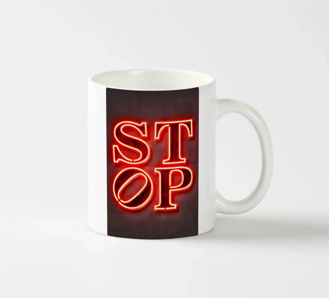 Stop ceramic mug by Octavian