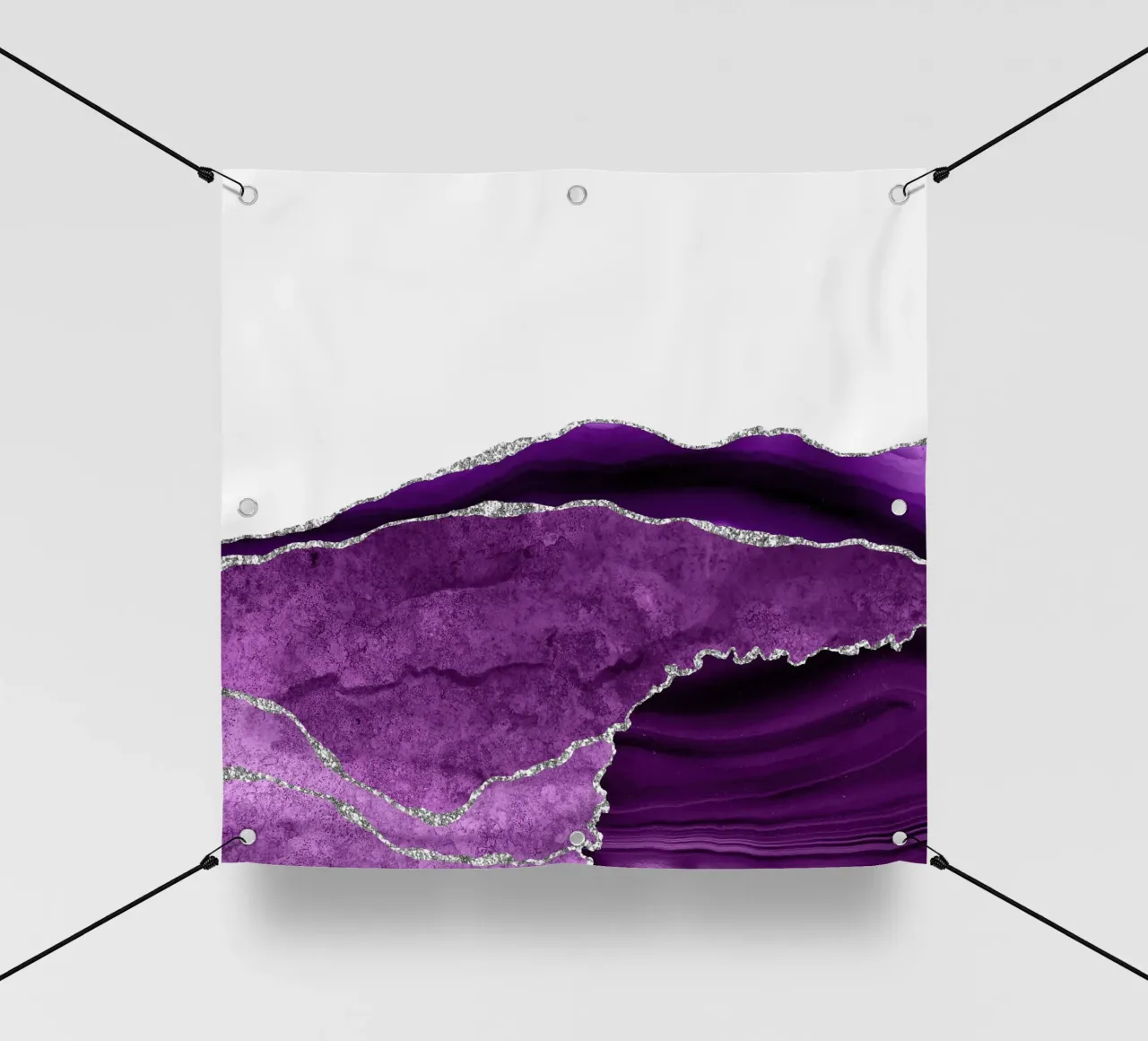 Lila & Silber Achat Textur 10 PVC Plane von Gemstone Textures