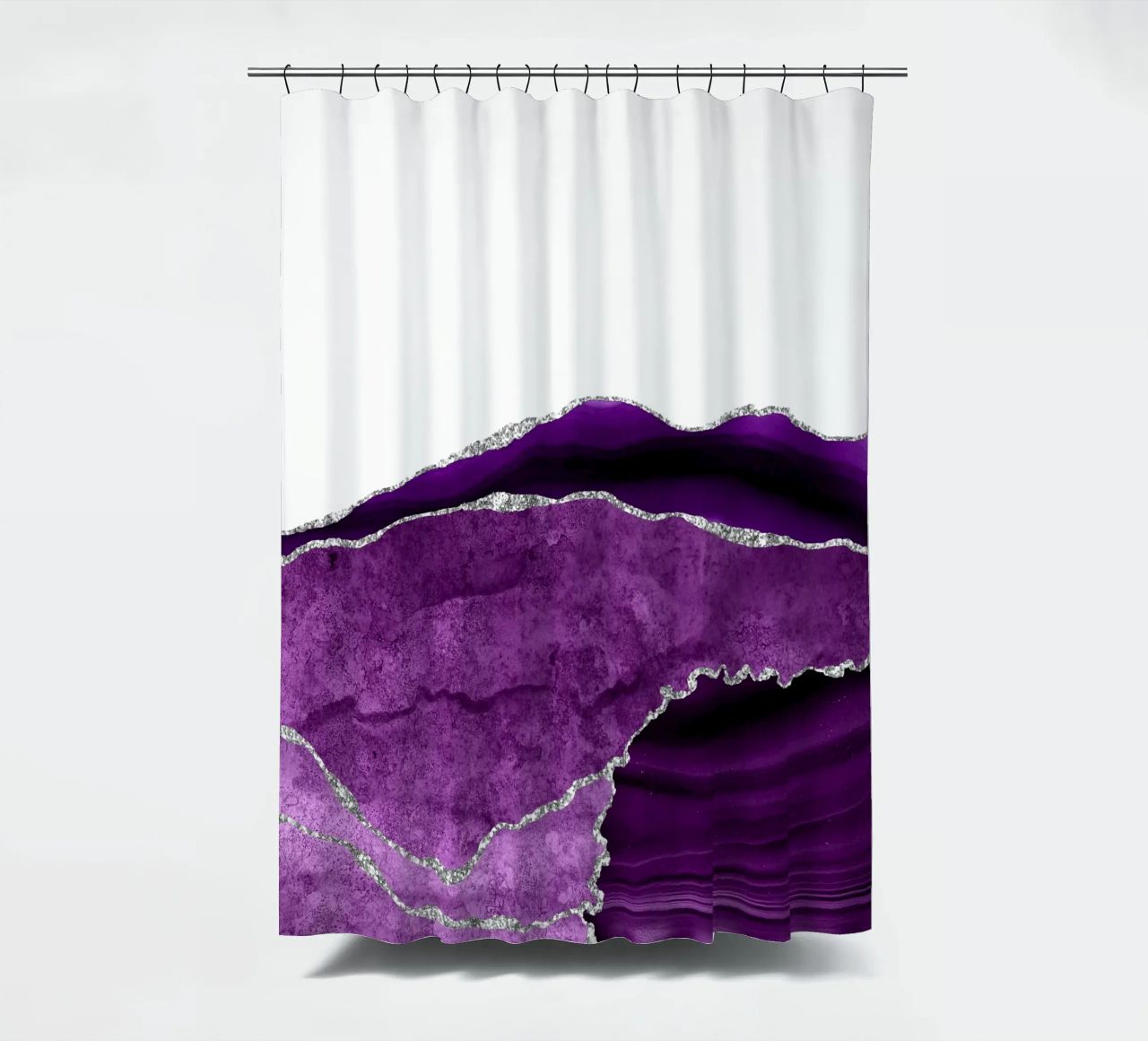 Agata viola e argento Texture 10 tenda da doccia da Gemstone Textures