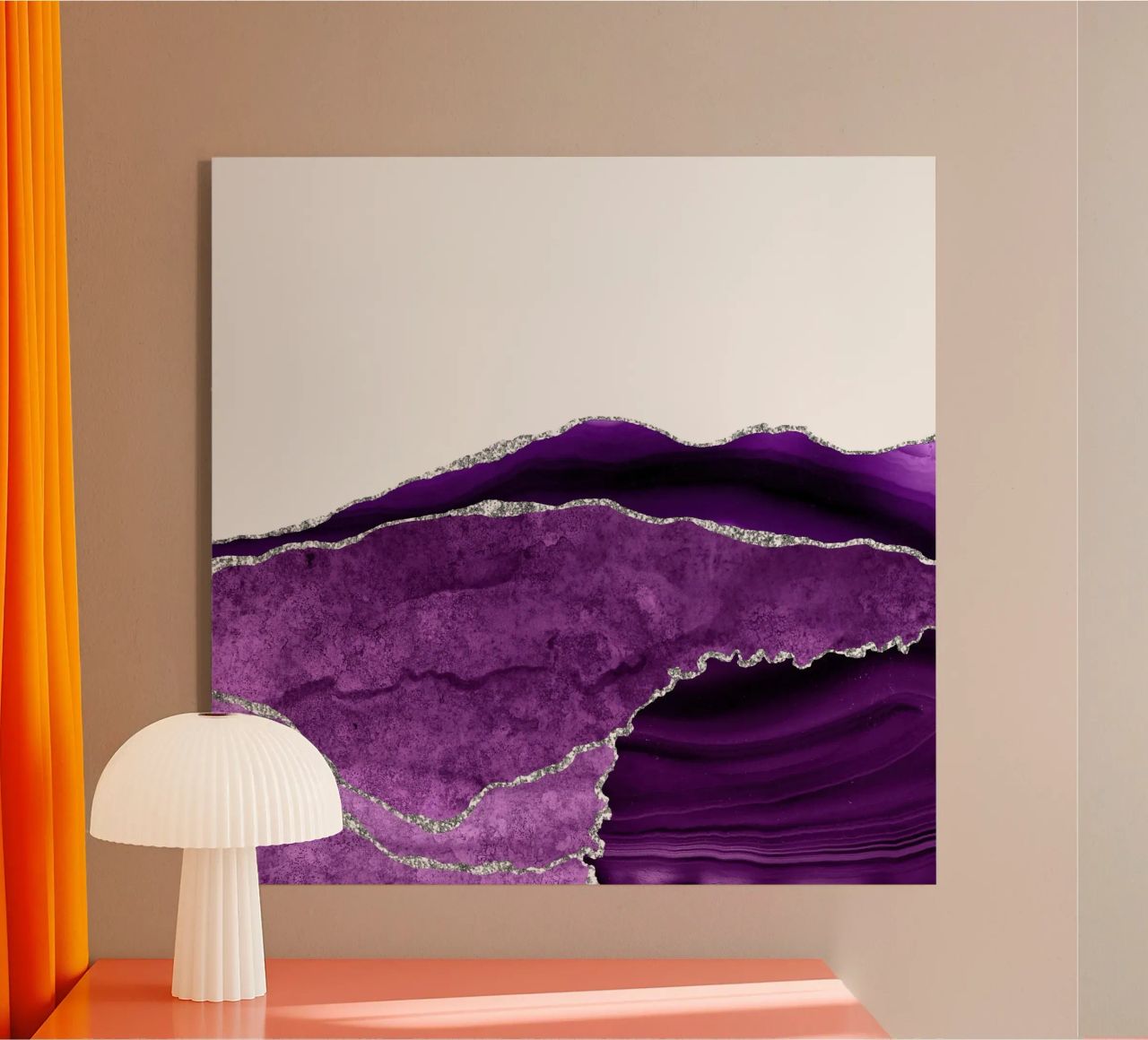 Agata viola e argento Texture 10 plexiglass da Gemstone Textures