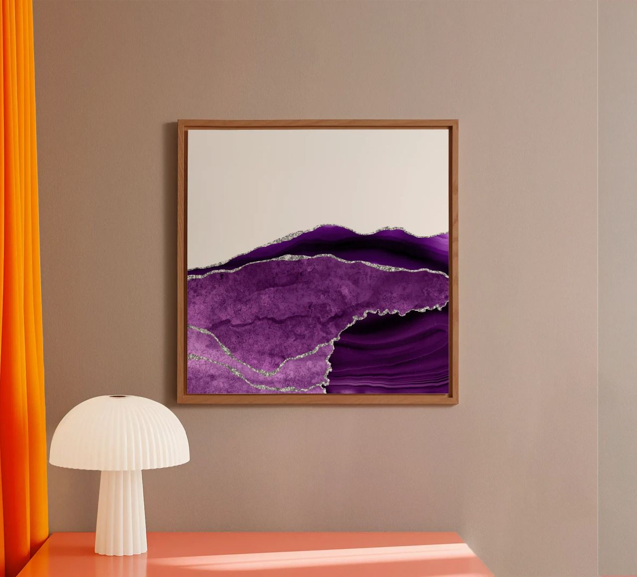 Agata viola e argento Texture 10 alluminio dibond da Gemstone Textures
