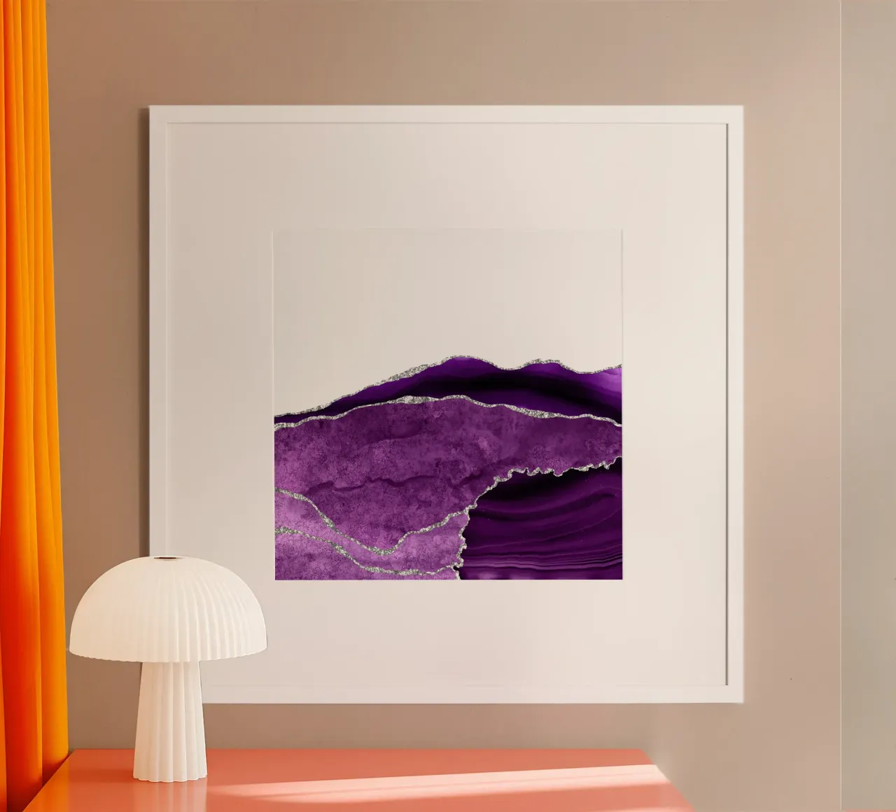 Paars & Zilver Agaat Textuur 10 hahnemühle van Gemstone Textures