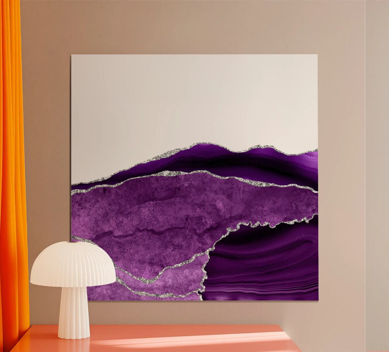 Agata viola e argento Texture 10 poster da Gemstone Textures
