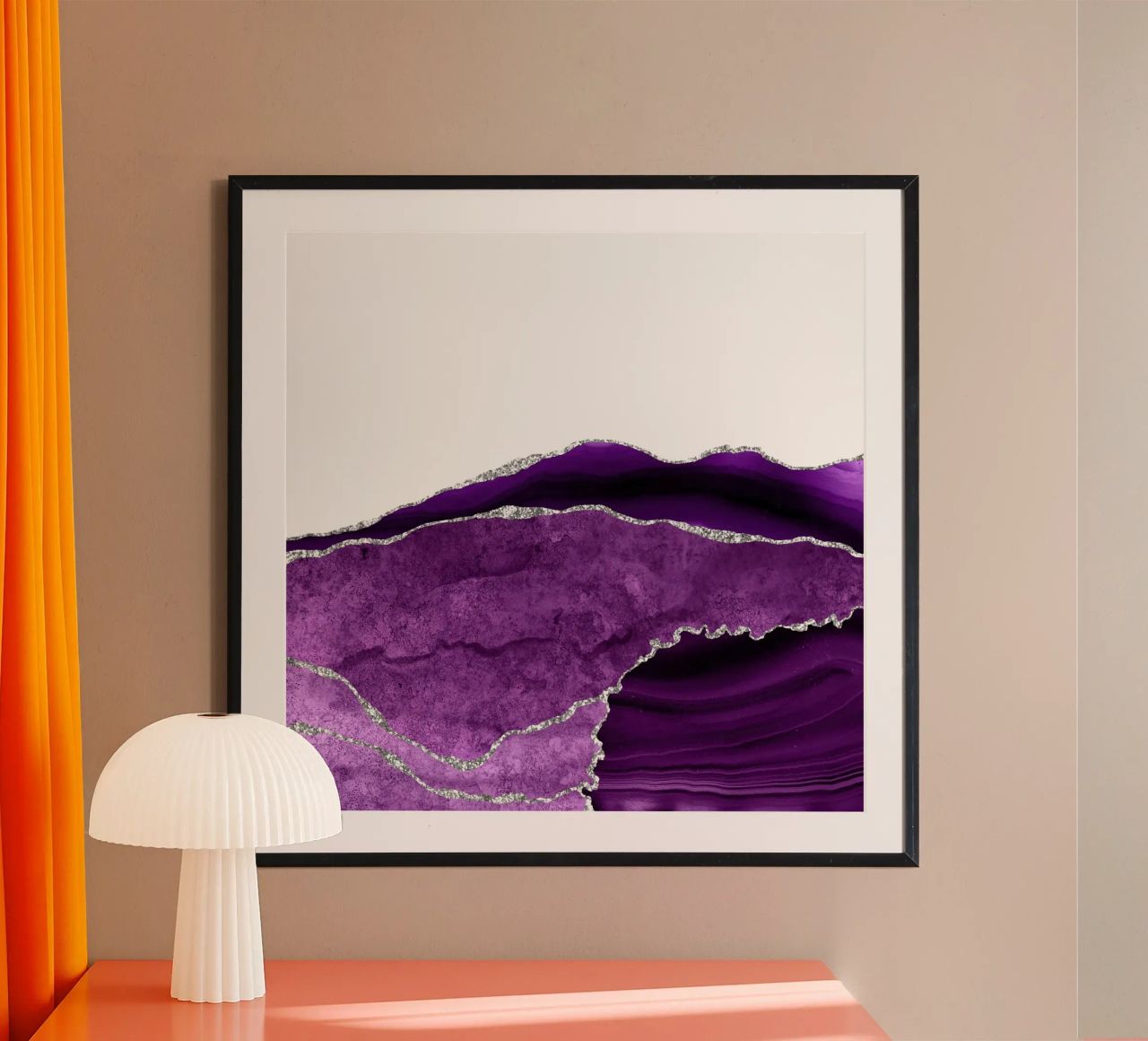Agata viola e argento Texture 10 poster da Gemstone Textures