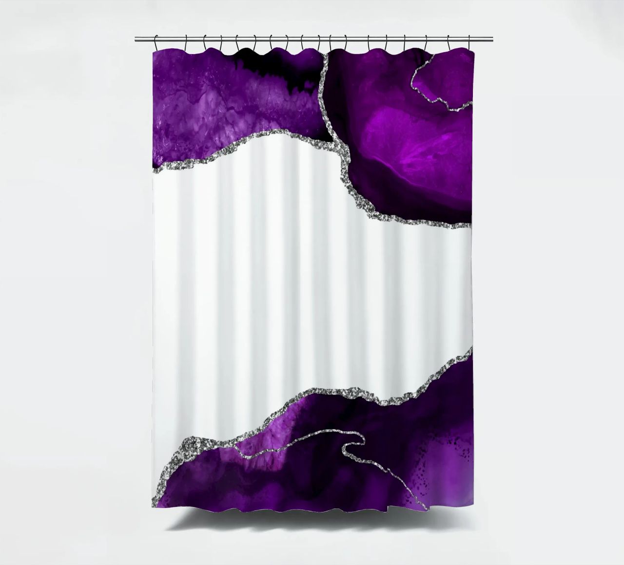 Agata viola e argento Texture 11 tenda da doccia da Gemstone Textures