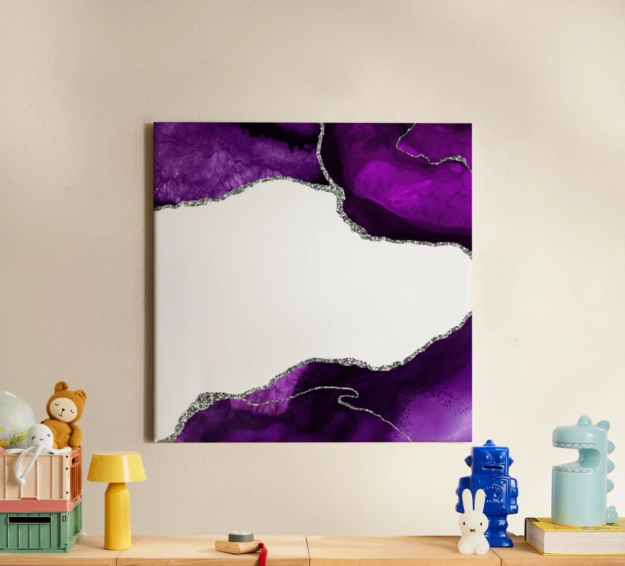 Agata viola e argento Texture 11 tela da Gemstone Textures