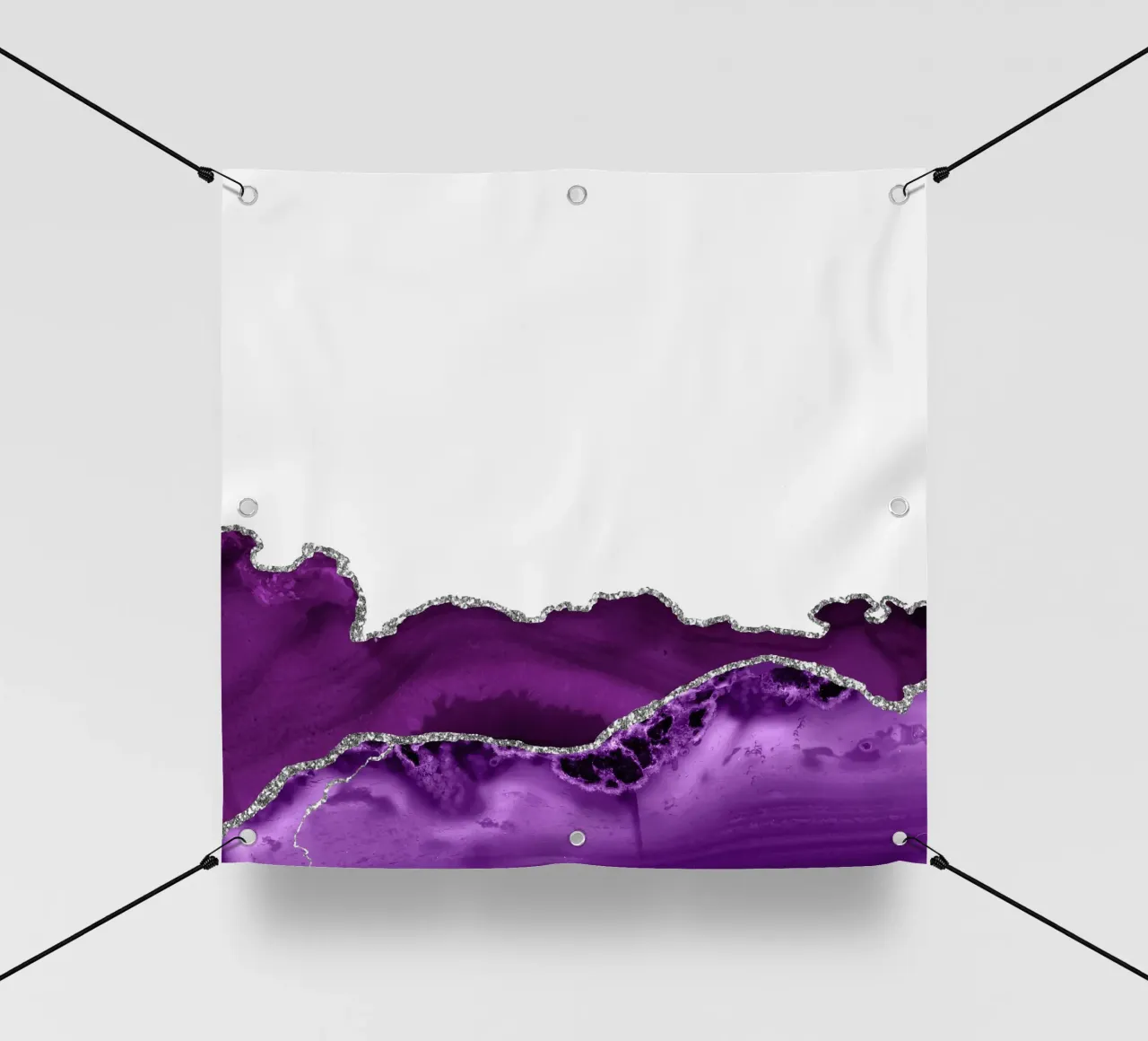 Lila & Silber Achat Textur 12 PVC Plane von Gemstone Textures