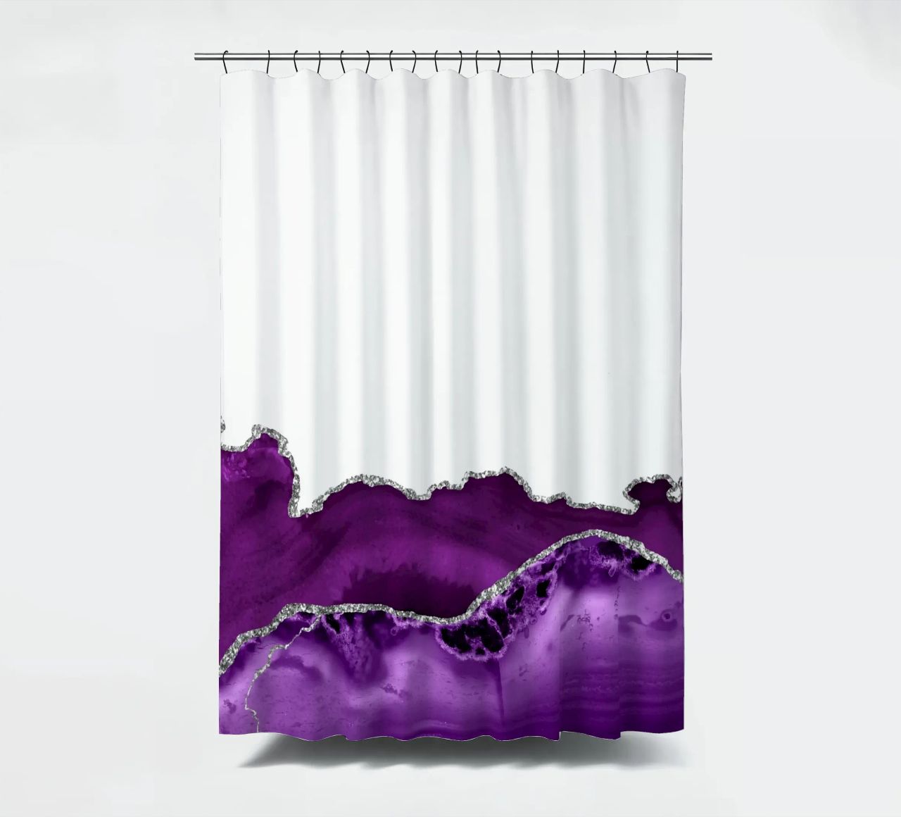 Agata viola e argento Texture 12 tenda da doccia da Gemstone Textures