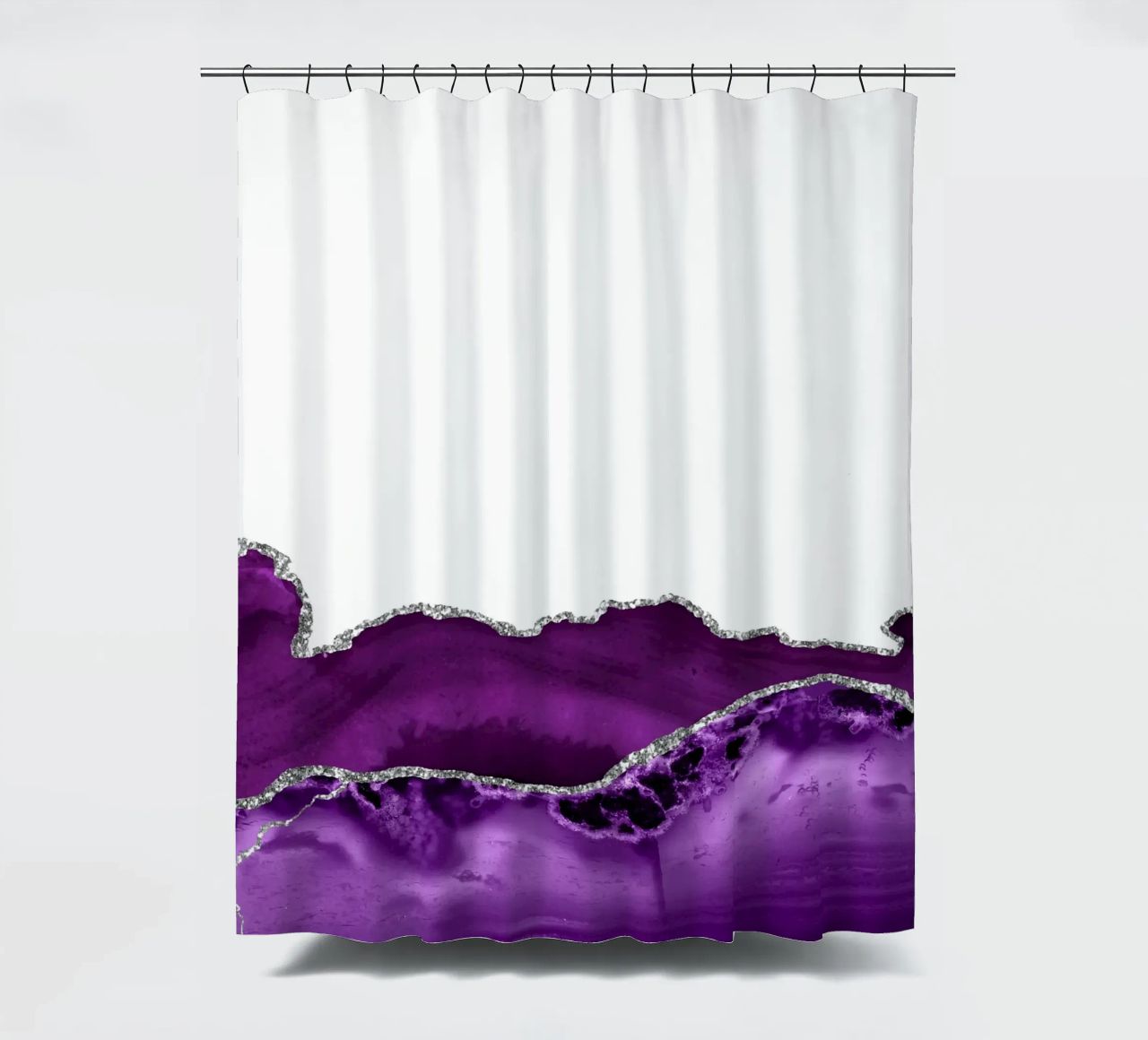 Agata viola e argento Texture 12 tenda da doccia da Gemstone Textures