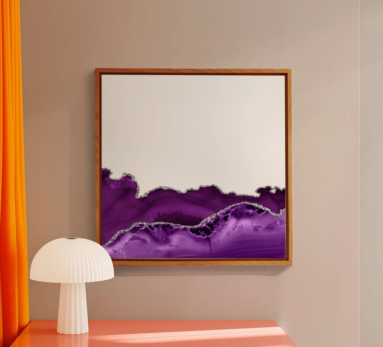 Agata viola e argento Texture 12 plexiglass da Gemstone Textures